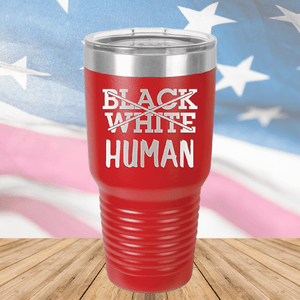 Black White Human Tumbler - Stainless Steel - 2613 -