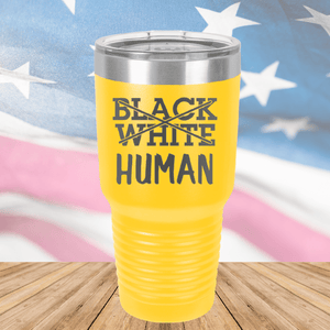 Black White Human Tumbler - Stainless Steel - 2613 -