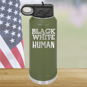 Black White Human Tumbler - Stainless Steel - 2613 -