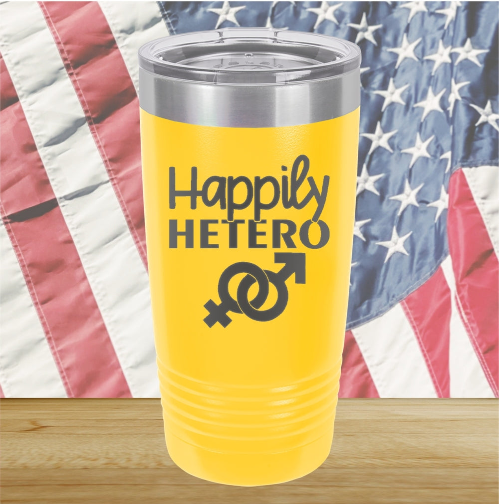 Happily Hetero Tumbler - Stainless Steel - 2615 -