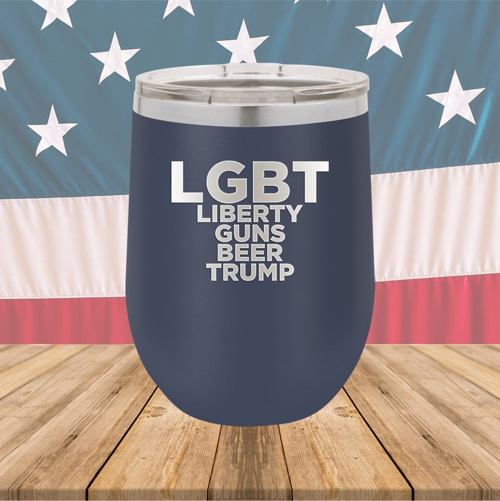 LGBT Liberty Guns Beer Trump 2 Tumbler - Stainless Steel - 2617 -