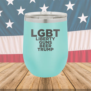 LGBT Liberty Guns Beer Trump 2 Tumbler - Stainless Steel - 2617 -