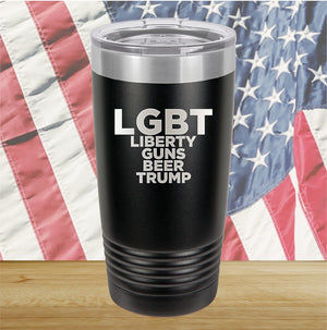 LGBT Liberty Guns Beer Trump 2 Tumbler - Stainless Steel - 2617 -