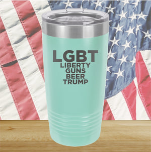 LGBT Liberty Guns Beer Trump 2 Tumbler - Stainless Steel - 2617 -