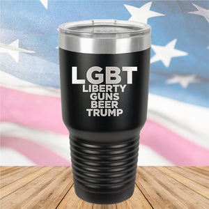 LGBT Liberty Guns Beer Trump 2 Tumbler - Stainless Steel - 2617 -