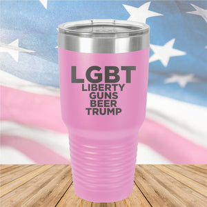 LGBT Liberty Guns Beer Trump 2 Tumbler - Stainless Steel - 2617 -