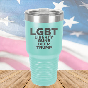 LGBT Liberty Guns Beer Trump 2 Tumbler - Stainless Steel - 2617 -