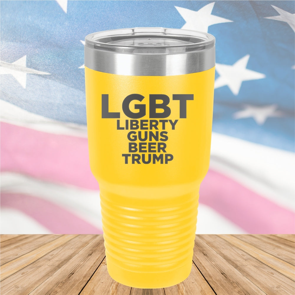 LGBT Liberty Guns Beer Trump 2 Tumbler - Stainless Steel - 2617 -