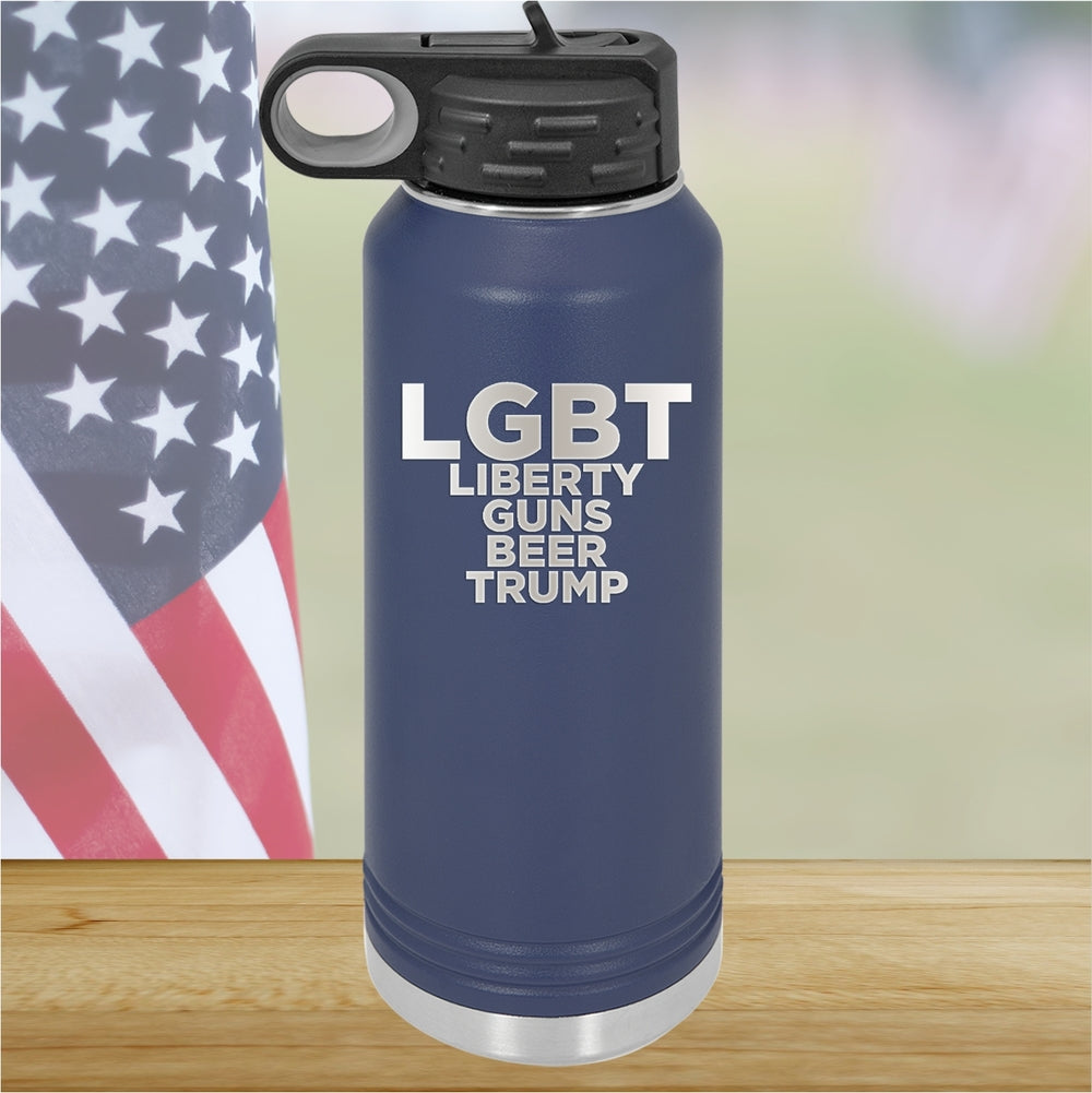 LGBT Liberty Guns Beer Trump 2 Tumbler - Stainless Steel - 2617 -