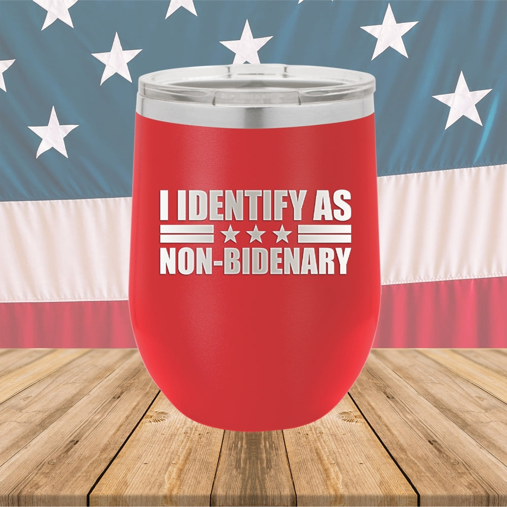 I Identify as Non-Bidenary 1 Tumbler - Stainless Steel - 2618 -