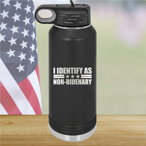 I Identify as Non-Bidenary 1 Tumbler - Stainless Steel - 2618 -