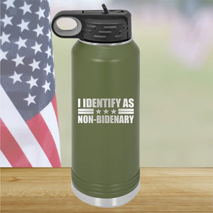 I Identify as Non-Bidenary 1 Tumbler - Stainless Steel - 2618 -