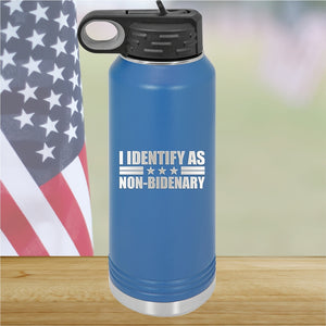 I Identify as Non-Bidenary 1 Tumbler - Stainless Steel - 2618 -