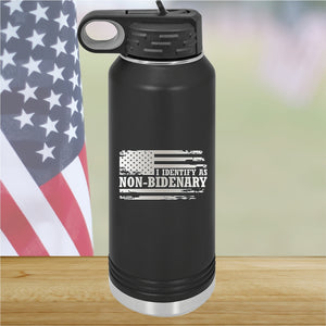 I Identify as Non-Bidenary 2 Tumbler - Stainless Steel - 2619 -