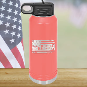 I Identify as Non-Bidenary 2 Tumbler - Stainless Steel - 2619 -