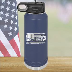 I Identify as Non-Bidenary 2 Tumbler - Stainless Steel - 2619 -