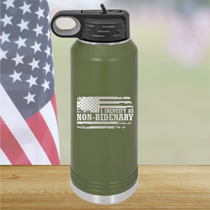 I Identify as Non-Bidenary 2 Tumbler - Stainless Steel - 2619 -