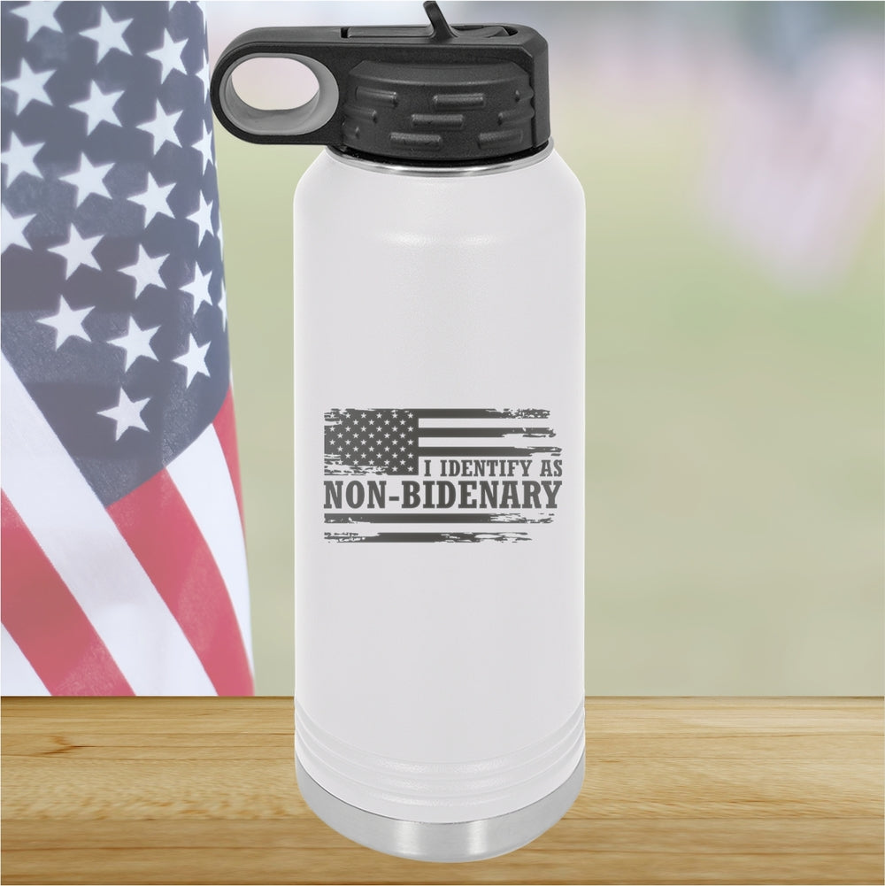 I Identify as Non-Bidenary 2 Tumbler - Stainless Steel - 2619 -