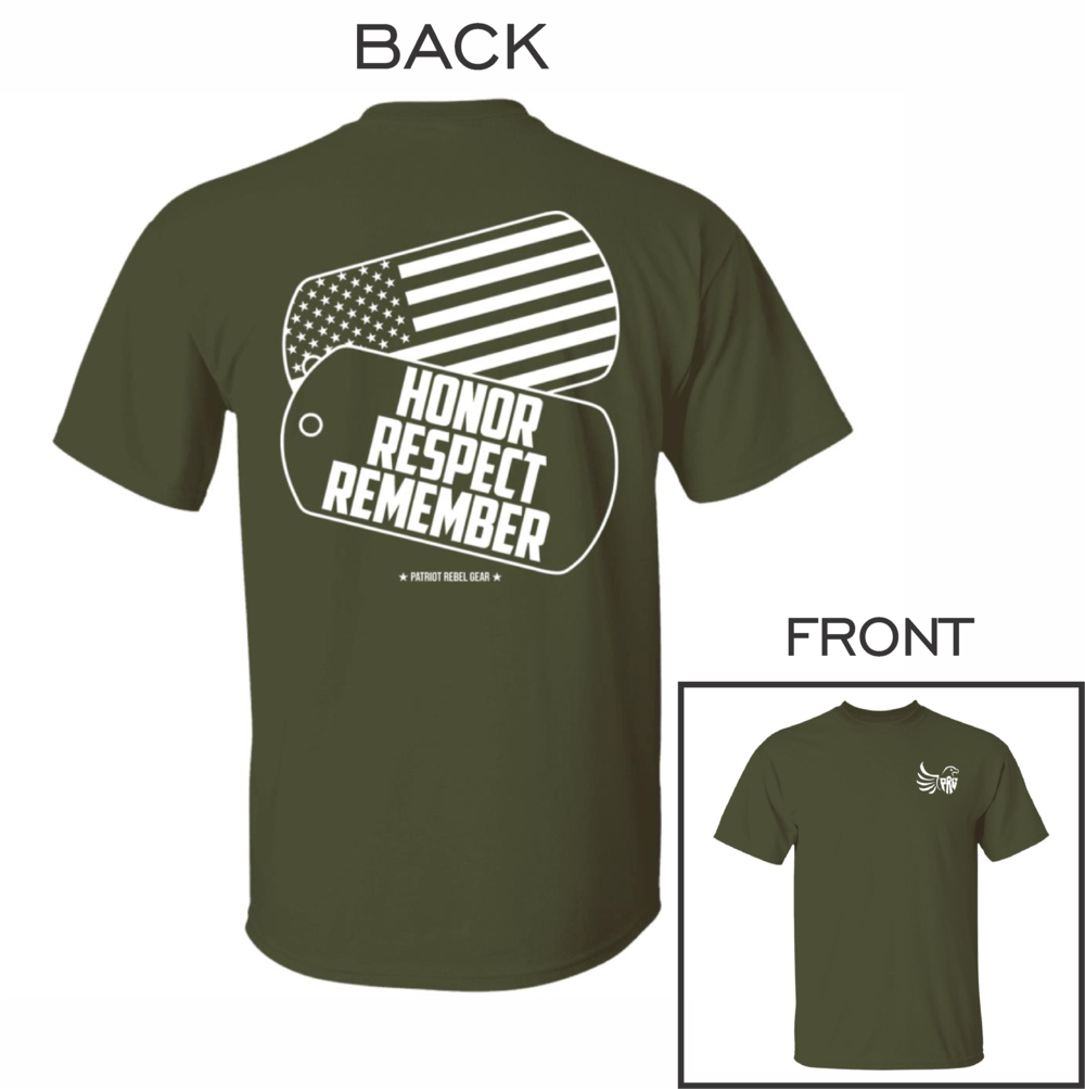 Honor Respect Remember Dog Tags T-Shirt for Republicans - 2630 -