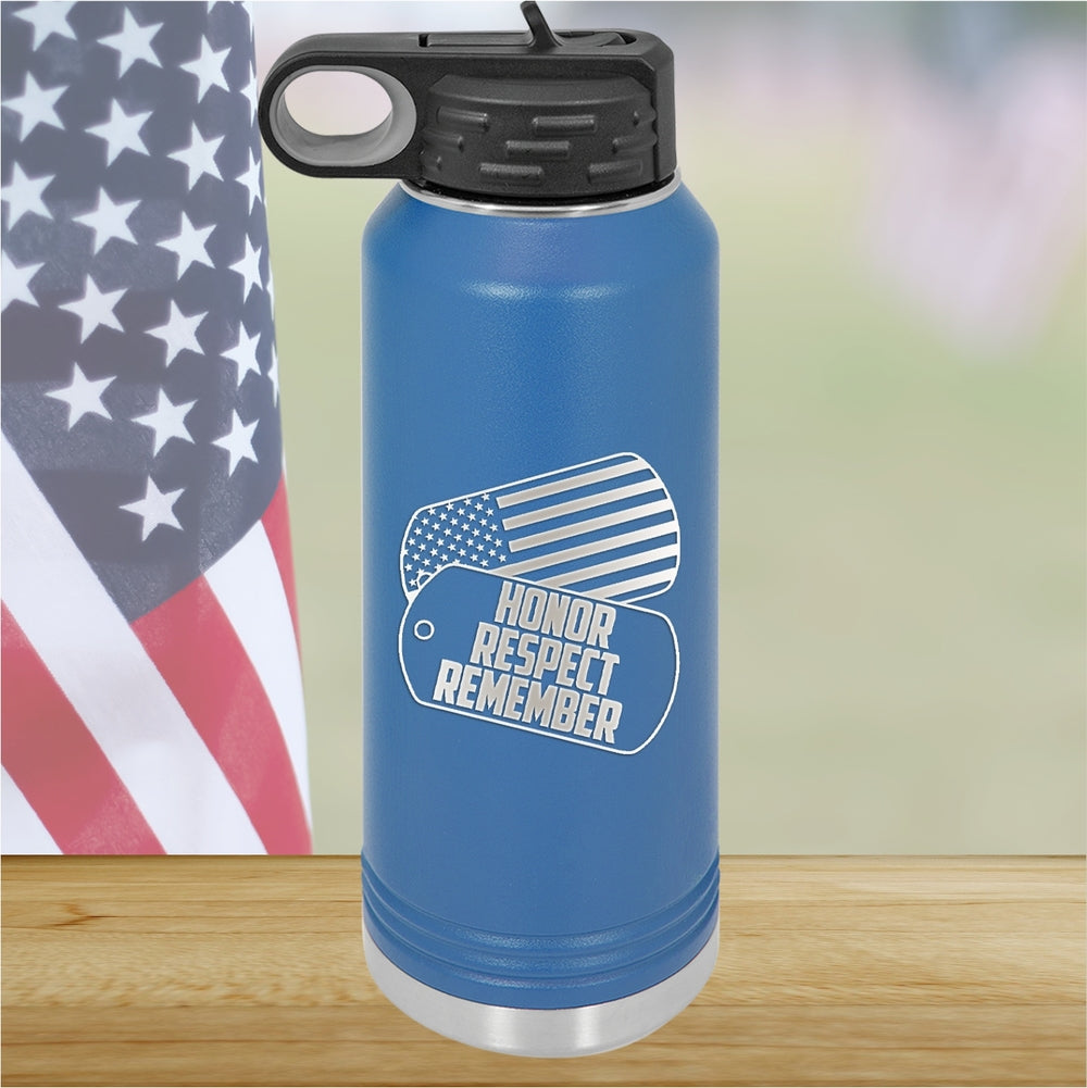 Honor Respect Remember Dog Tags 1 Tumbler - Stainless Steel - 2630 -