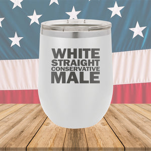 White Straight Conservative Male Tumbler - Stainless Steel - 2635 -