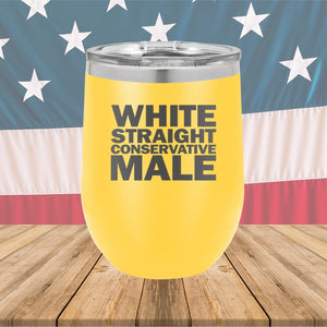 White Straight Conservative Male Tumbler - Stainless Steel - 2635 -