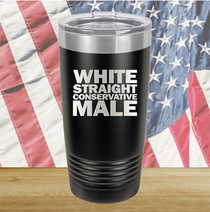 White Straight Conservative Male Tumbler - Stainless Steel - 2635 -