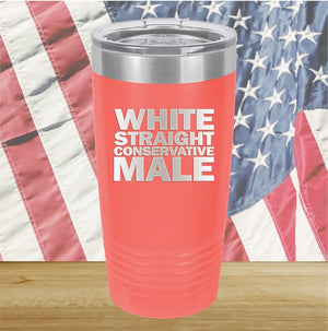 White Straight Conservative Male Tumbler - Stainless Steel - 2635 -