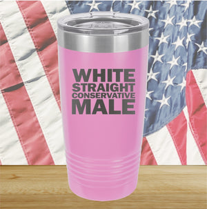 White Straight Conservative Male Tumbler - Stainless Steel - 2635 -