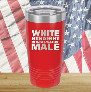 White Straight Conservative Male Tumbler - Stainless Steel - 2635 -