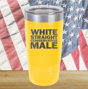 White Straight Conservative Male Tumbler - Stainless Steel - 2635 -