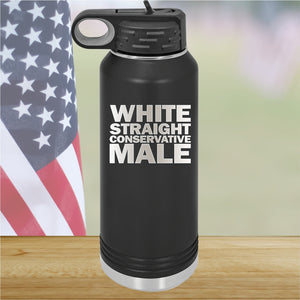 White Straight Conservative Male Tumbler - Stainless Steel - 2635 -