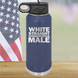 White Straight Conservative Male Tumbler - Stainless Steel - 2635 -