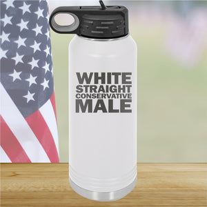 White Straight Conservative Male Tumbler - Stainless Steel - 2635 -