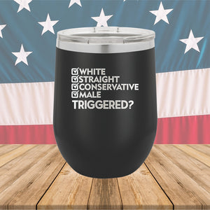 White Straight Conservative Male Triggered Tumbler - Stainless Steel - 2636 -