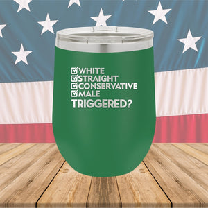 White Straight Conservative Male Triggered Tumbler - Stainless Steel - 2636 -