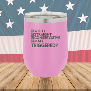 White Straight Conservative Male Triggered Tumbler - Stainless Steel - 2636 -