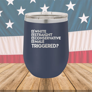 White Straight Conservative Male Triggered Tumbler - Stainless Steel - 2636 -