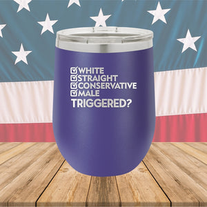 White Straight Conservative Male Triggered Tumbler - Stainless Steel - 2636 -