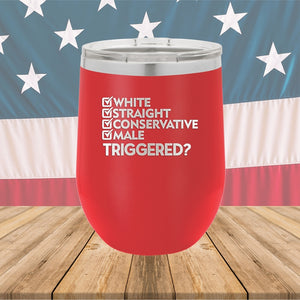 White Straight Conservative Male Triggered Tumbler - Stainless Steel - 2636 -