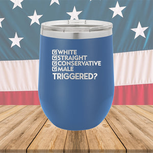 White Straight Conservative Male Triggered Tumbler - Stainless Steel - 2636 -