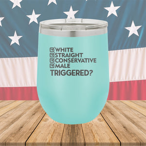 White Straight Conservative Male Triggered Tumbler - Stainless Steel - 2636 -