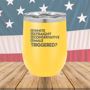 White Straight Conservative Male Triggered Tumbler - Stainless Steel - 2636 -