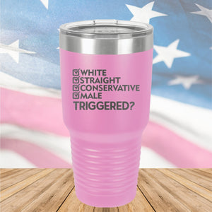 White Straight Conservative Male Triggered Tumbler - Stainless Steel - 2636 -