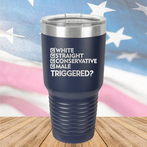 White Straight Conservative Male Triggered Tumbler - Stainless Steel - 2636 -