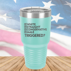 White Straight Conservative Male Triggered Tumbler - Stainless Steel - 2636 -