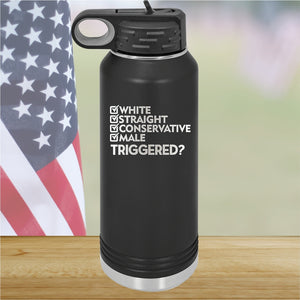 White Straight Conservative Male Triggered Tumbler - Stainless Steel - 2636 -