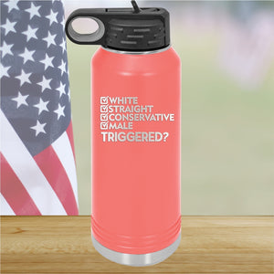 White Straight Conservative Male Triggered Tumbler - Stainless Steel - 2636 -