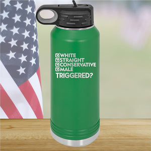 White Straight Conservative Male Triggered Tumbler - Stainless Steel - 2636 -