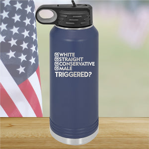 White Straight Conservative Male Triggered Tumbler - Stainless Steel - 2636 -